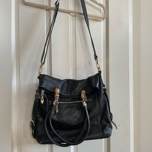 Leather crossbody handbag